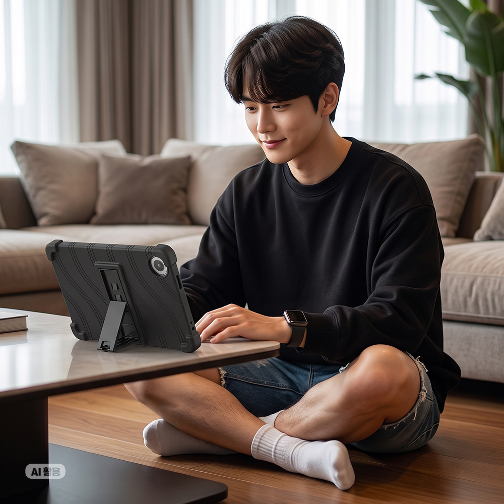 TCL TAB 8 Gen2 케이스 범퍼 실리콘 거치대 레인보우, TCL TAB 8 Gen2 이미지 7