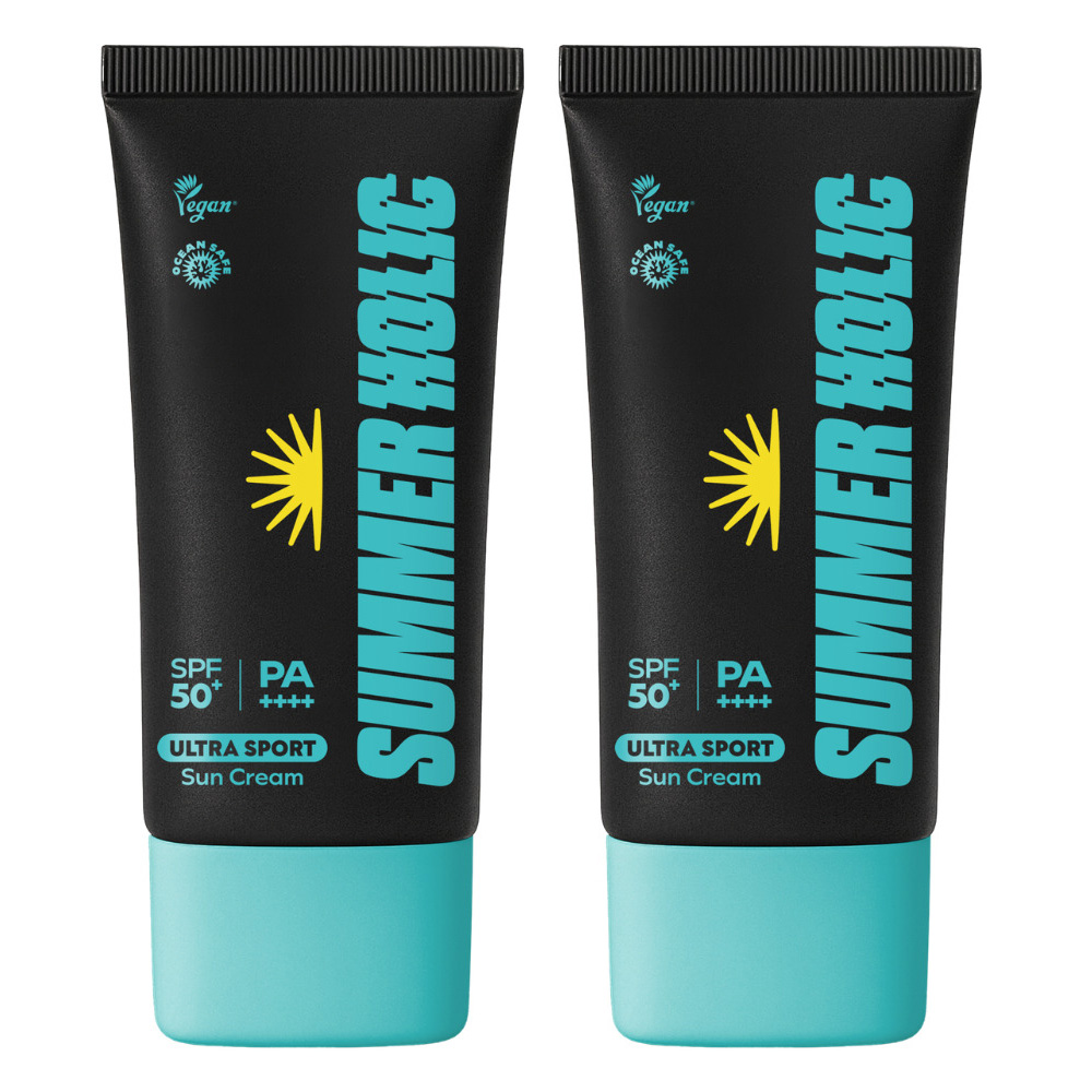 썸머홀릭 울트라 스포츠 선크림 SPF50+ PA++++ 물놀이 지속내수성 50ml, 2개 - 상품 이미지