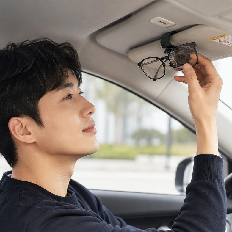 차량용 선글라스 선바이저 클립 안경 거치대 자동차 카드 홀더 썬바이저 보관 케이스 이미지 8