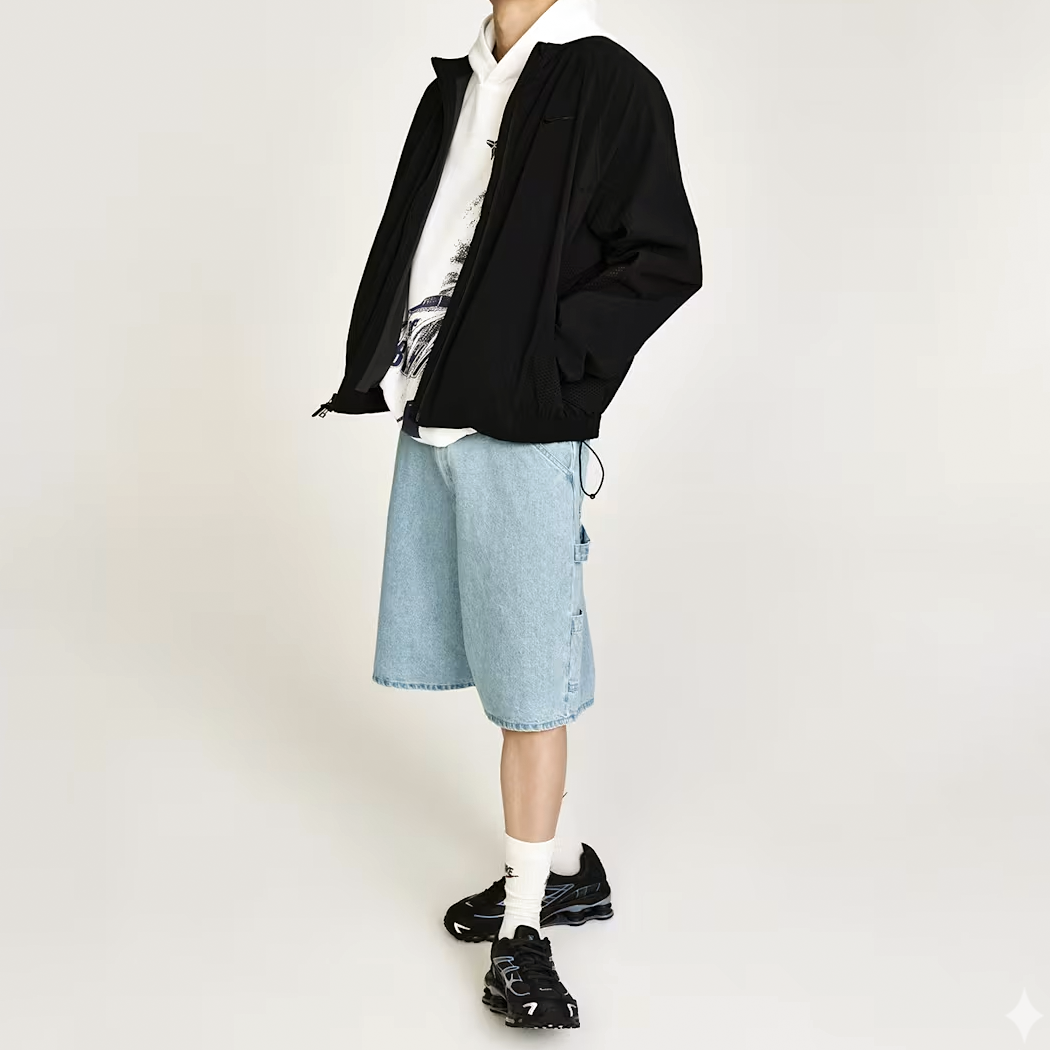 나이키 남자 데님 쇼츠 와이드 반바지 여름 청바지 버뮤다 팬츠 IO7868연청, 2XL 이미지 7