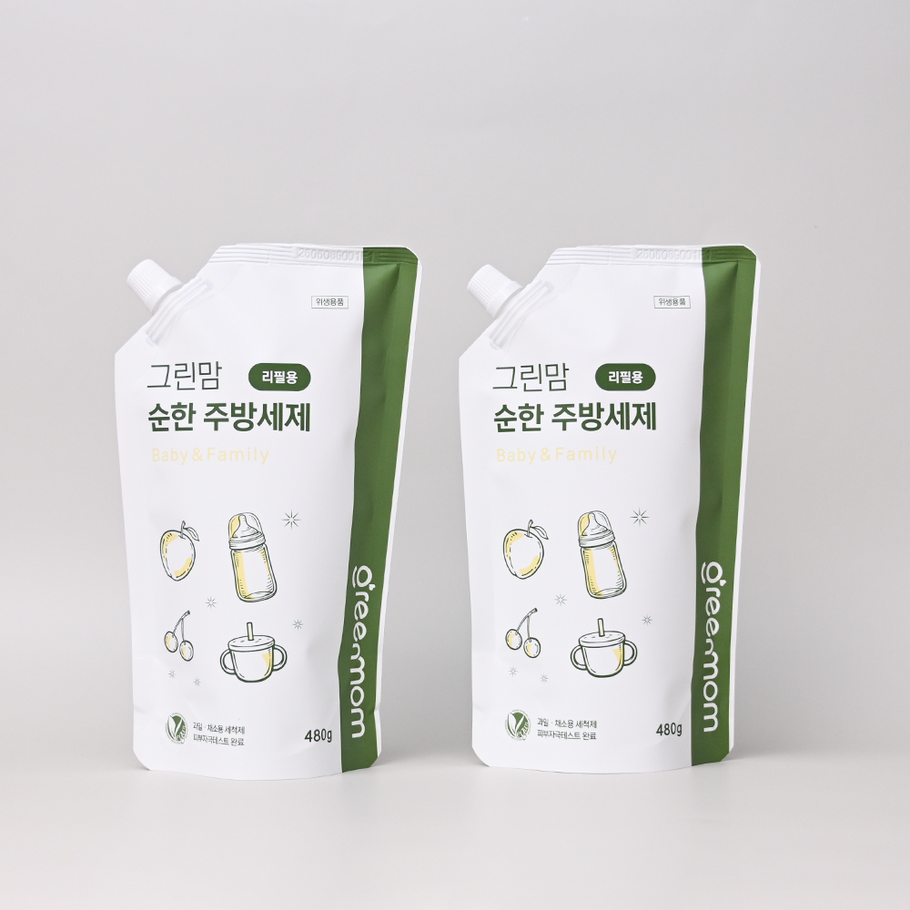 그린맘 순한 젖병세정제 세트 주방세제 - 상세 이미지 3