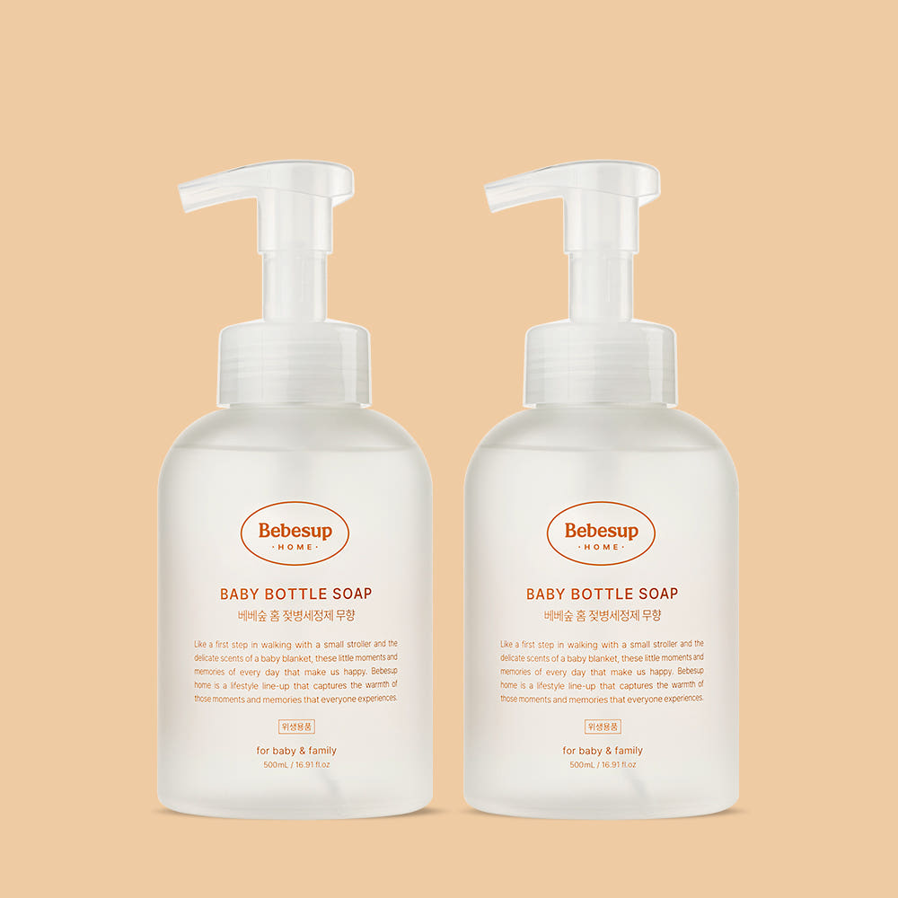 베베숲 젖병세정제 거품형 무향 500ml 1+1개 상품 이미지