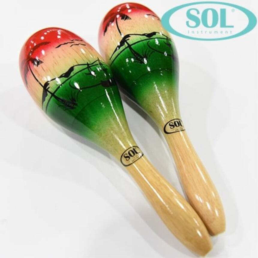 SOL 나무 마라카스 MR-8-2 9인치 1조 퍼커션 - 상품 이미지