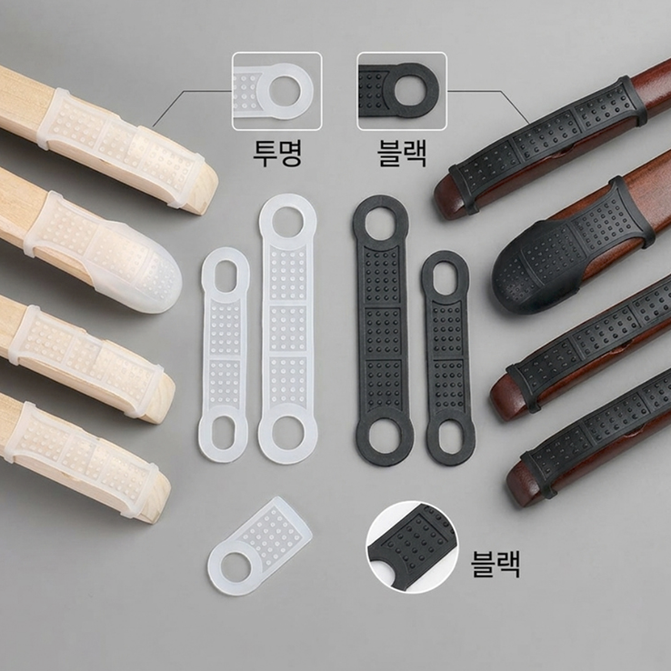 옷걸이 미끄럼방지 패드 2P 논슬립 실리콘 니트 투명 어깨 고정 탈부착 늘어남 방지 - 상세 이미지 3