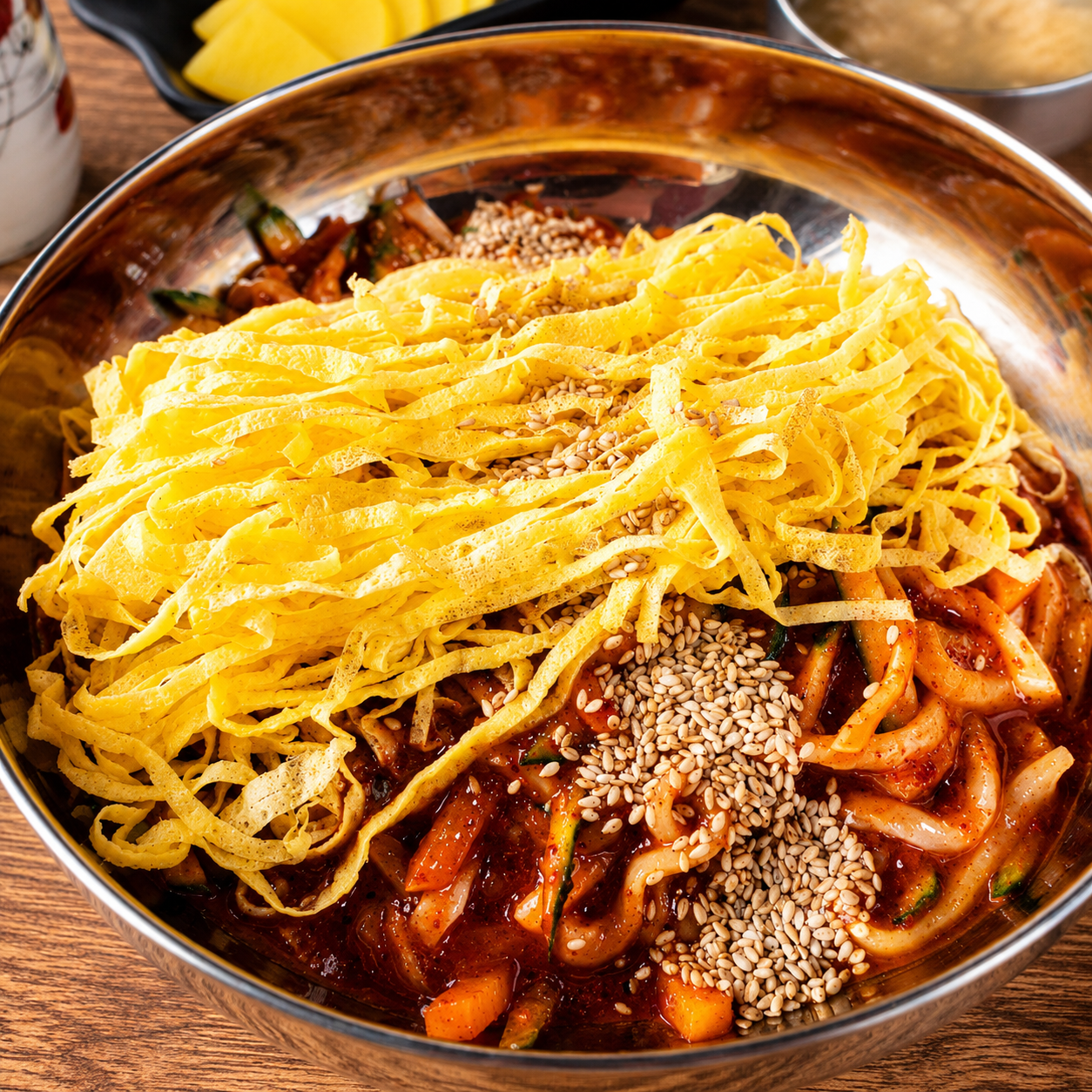 참도깨비 서문시장 비빔칼국수 3인분세트 개별포장면230g 3팩 비빔부스터 3봉 상품 이미지