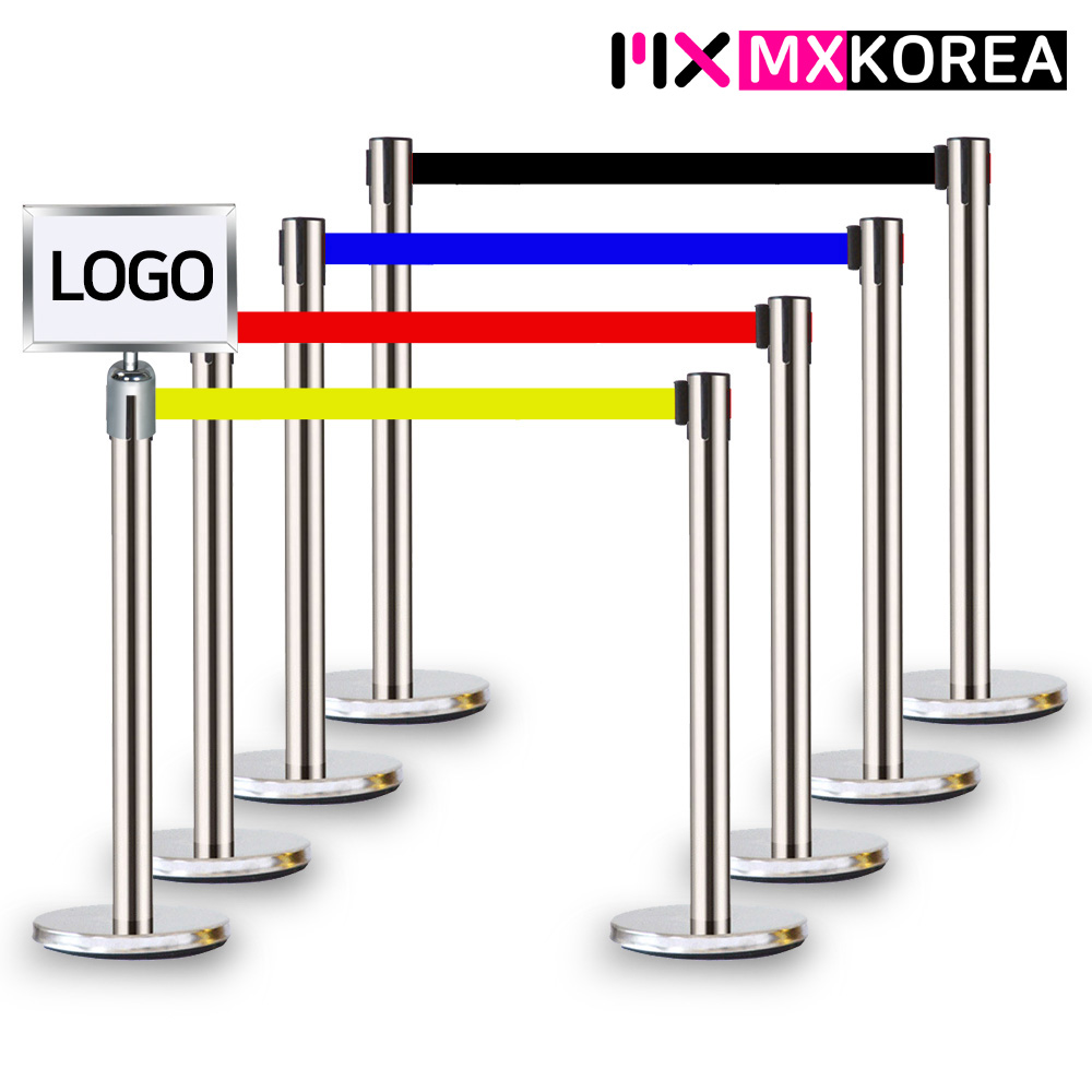 차단봉 벨트 2m 인쇄 자동 스텐 안전 가이드라인 바리게이트 바리케이트 통제선 MC038 - 상품 이미지