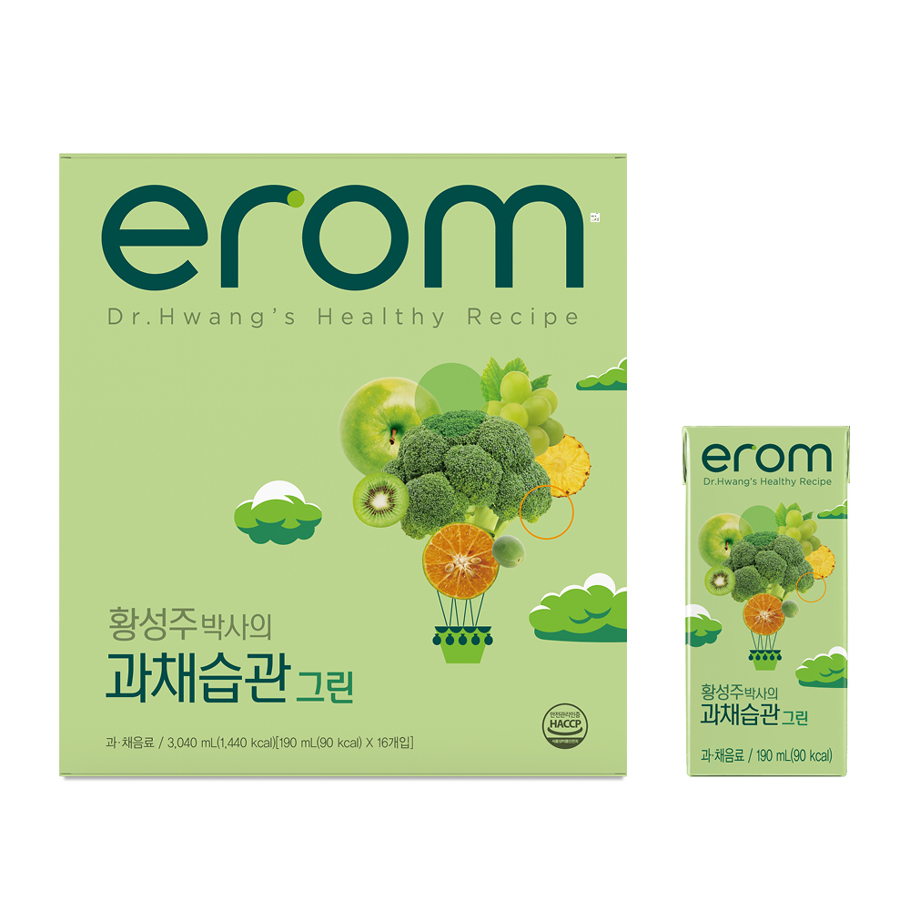 이롬 황성주박사의 과채습관 그린, 190ml, 16개 - 상품 이미지