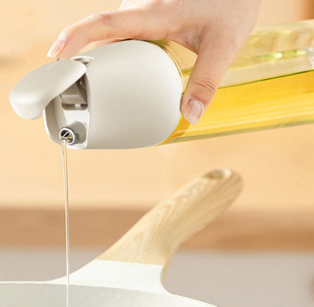 자동개폐 오일병 500ml 올리브오일 참기름 간장 유리 양념병 소분용기 이미지 8