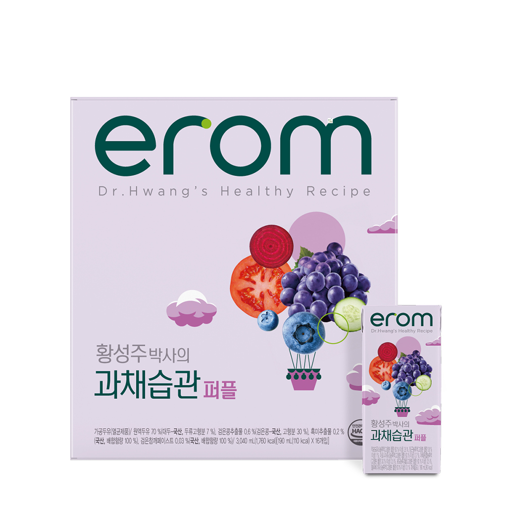 이롬 황성주박사의 과채습관 퍼플, 190ml, 16개 - 상품 이미지