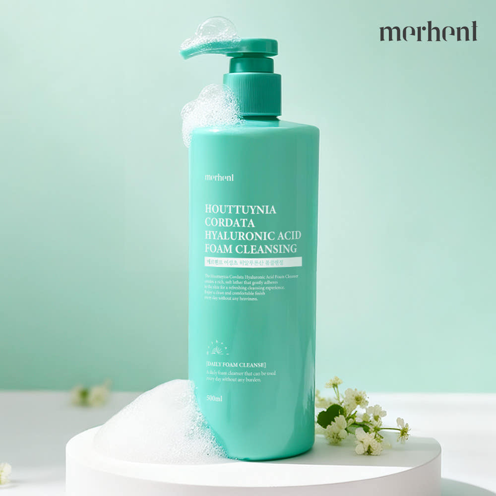 1+1 메르헨트 어성초 히알루론산 클렌징폼 500ml 대용량 세안제 저자극 딥클렌징 - 상품 이미지