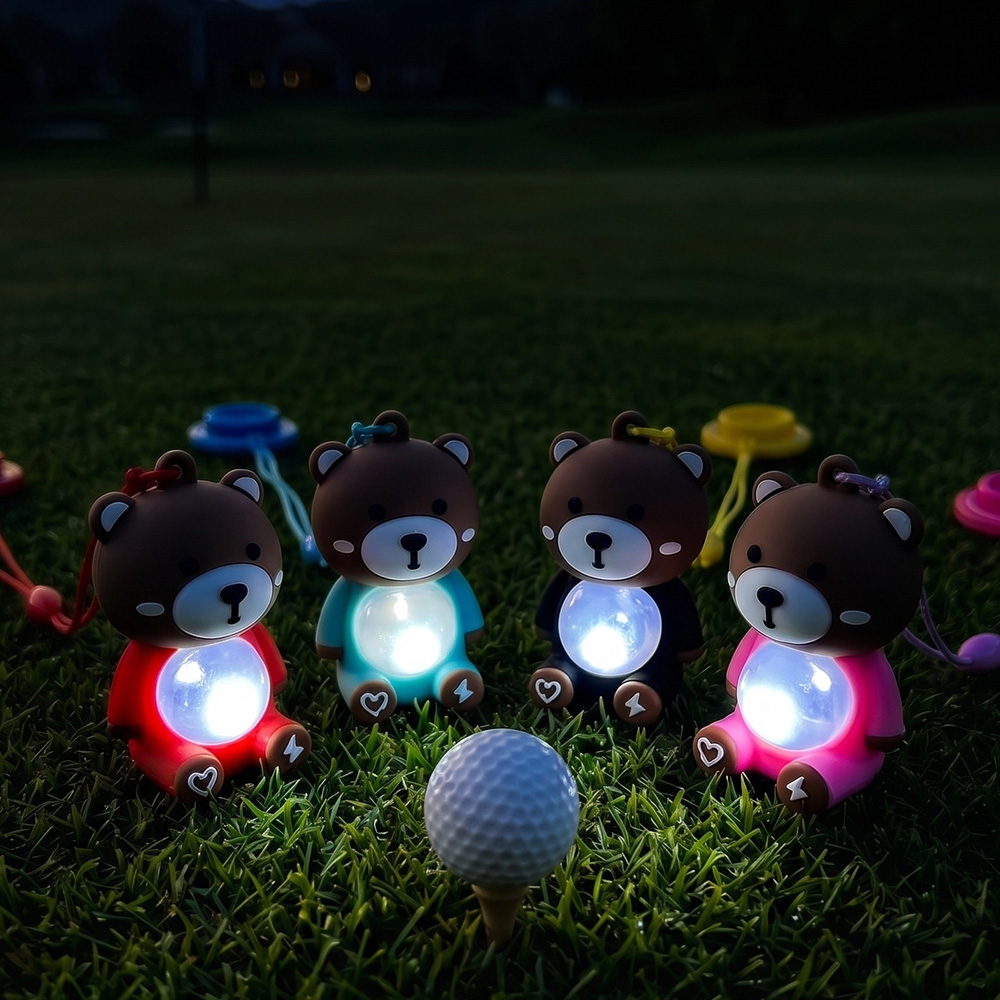 LED 베어 골프티걸이 골프악세사리 캐디용품 세트 - 상품 이미지