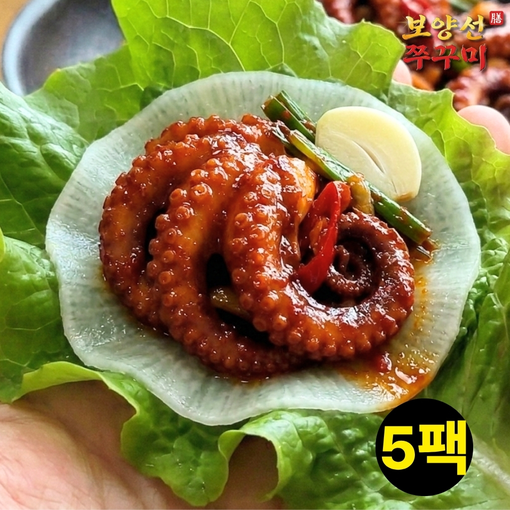타우린폭탄 보양선 저당 쭈꾸미 볶음 양념 밀키트 캠핑 요리 보양식 500g, 5개 - 메인 이미지