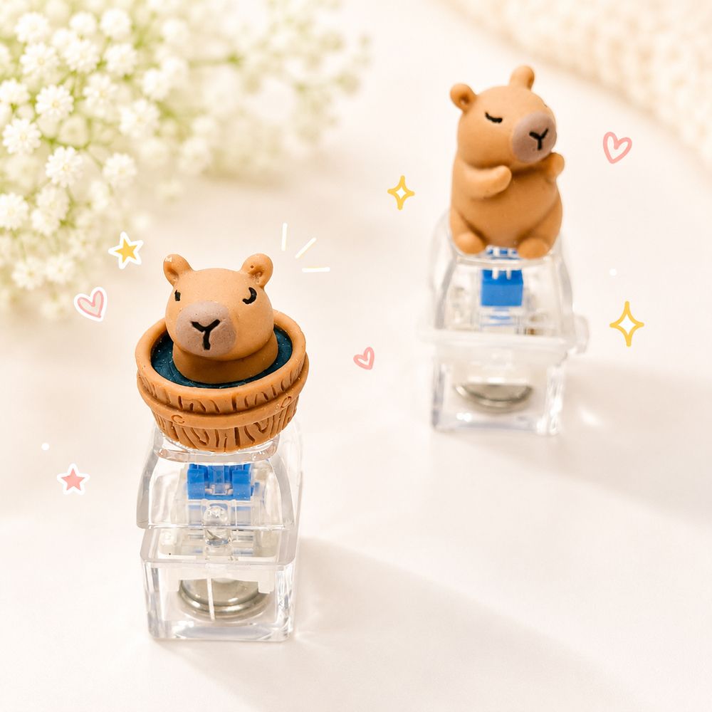 카피바라 LED 키캡 키링 랜덤 딸깍이 클리커 딸각이 킵캡 클릭커 또각이 - 상세 이미지 3
