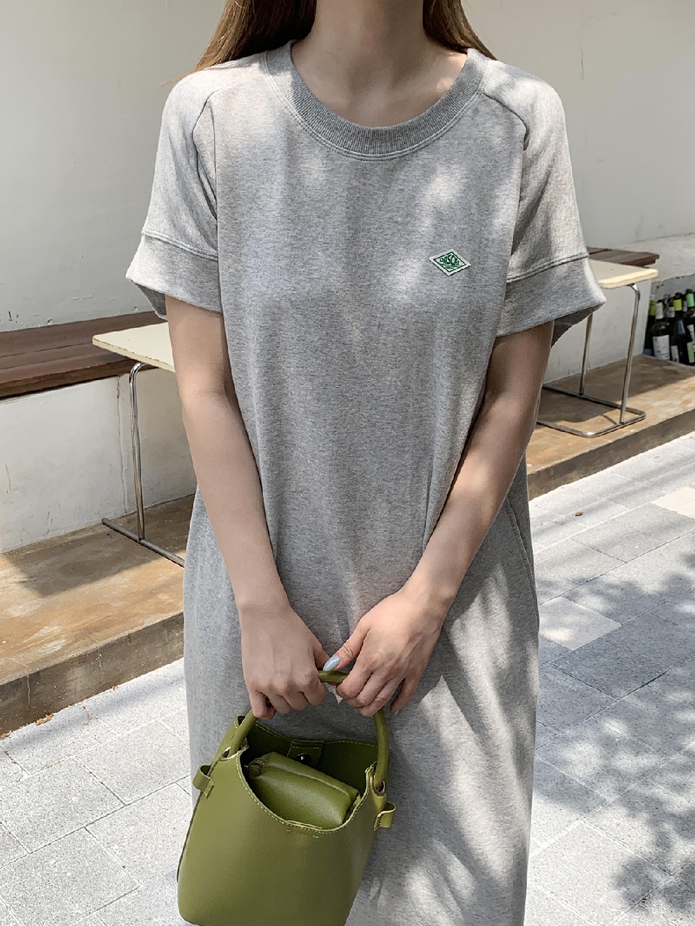 여름원피스 데일리룩 휴양지 휴가 나그랑 반팔 롱원피스 - 상세 이미지 5