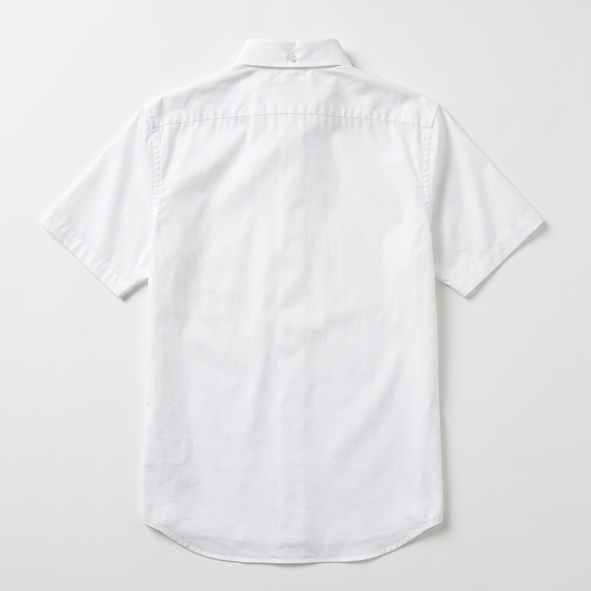 빈폴 아울렛 남성 FINE 옥스퍼드 솔리드 화이트 반팔 셔츠 H-365O111 - 상세 이미지 3