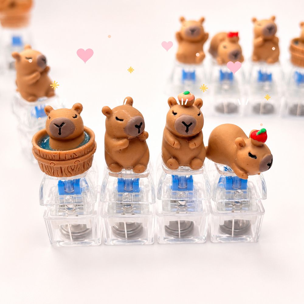 카피바라 LED 키캡 키링 랜덤 딸깍이 클리커 딸각이 킵캡 클릭커 또각이 이미지 6