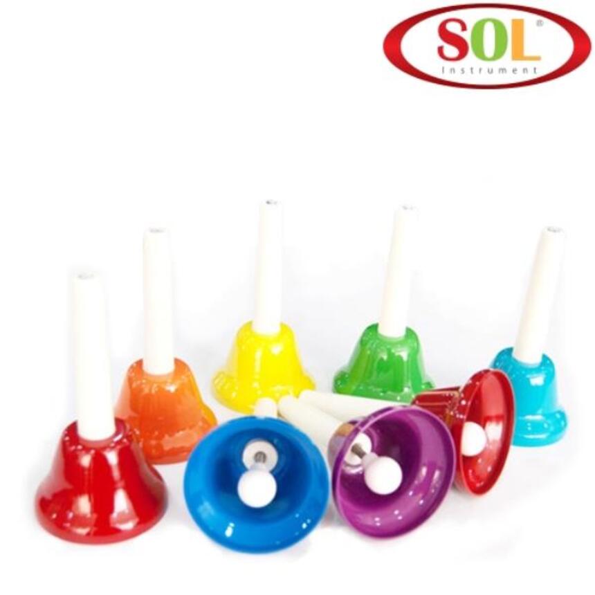 SOL 컬러 핸드벨 EFC-48RB 8음 교육용 악기 - 상품 이미지