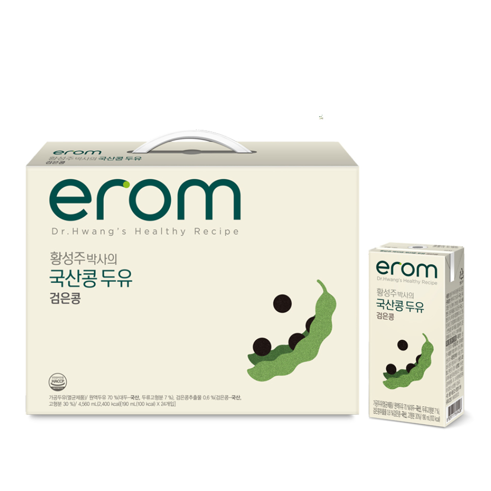 황성주박사의 국산콩 두유 검은콩, 190ml, 24개 - 상품 이미지