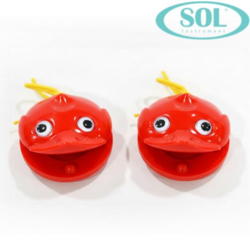 SOL 핑거 캐스터네츠 PA-378 오리모양 플라스틱 1조 - 상품 이미지