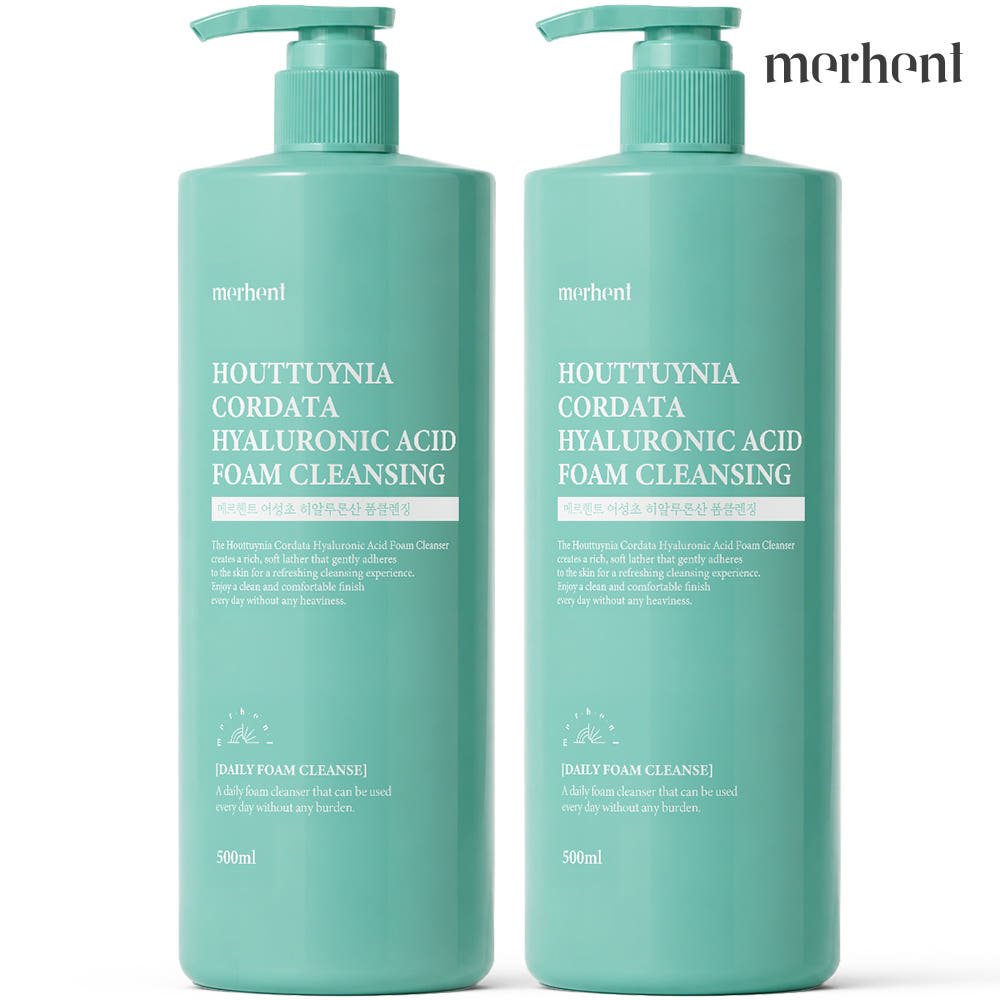 1+1 메르헨트 어성초 히알루론산 클렌징폼 500ml 대용량 세안제 저자극 딥클렌징 이미지 6