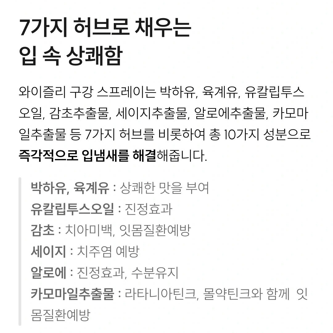와이즐리 구강 스프레이 15ml, 3개 - 상세 이미지 4