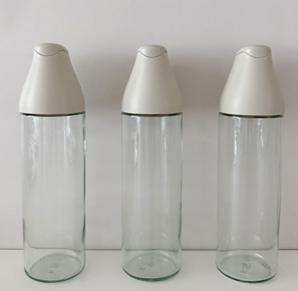 자동개폐 오일병 500ml 올리브오일 참기름 간장 유리 양념병 소분용기 - 상세 이미지 2