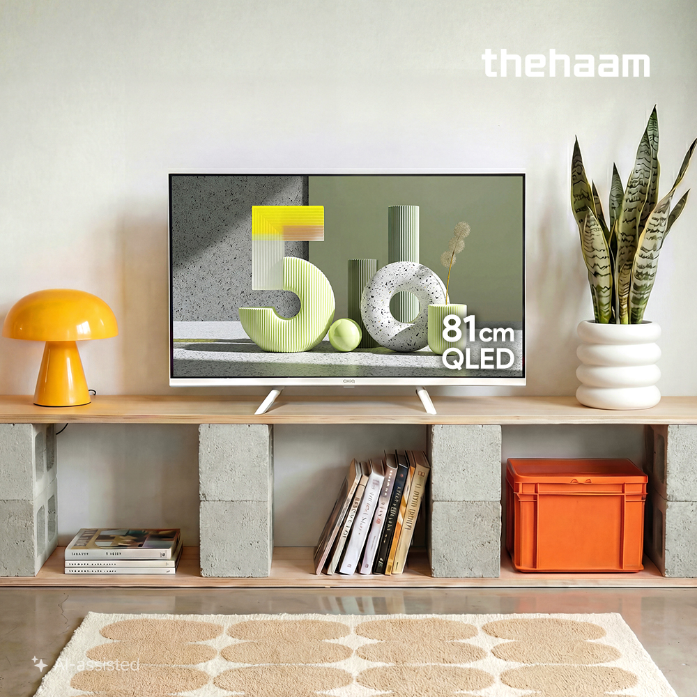 더함 스마트 구글 5.0 화이트 티비 81cm(32인치), QLED, 직접설치