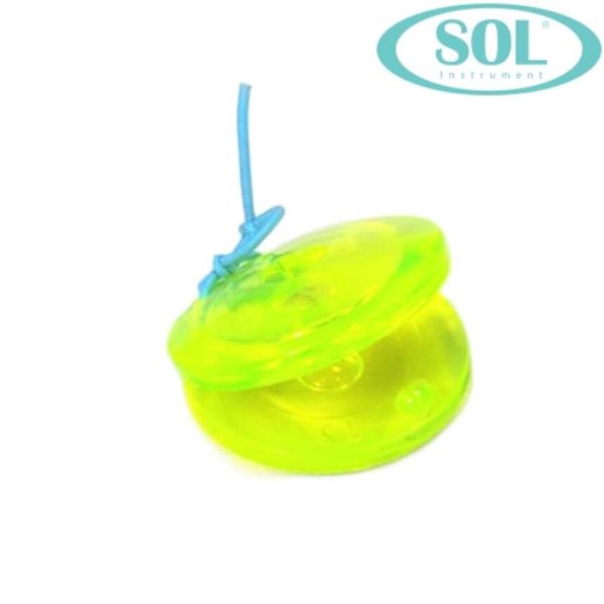 SOL 핑거 캐스터네츠 PA-60YL-1 노랑 플라스틱 리듬악기 - 상품 이미지