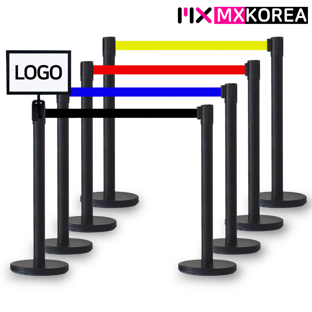 블랙 벨트 차단봉 2m 인쇄 자동 안전 가이드라인 바리게이트 바리케이트 통제선 SC022 - 상품 이미지