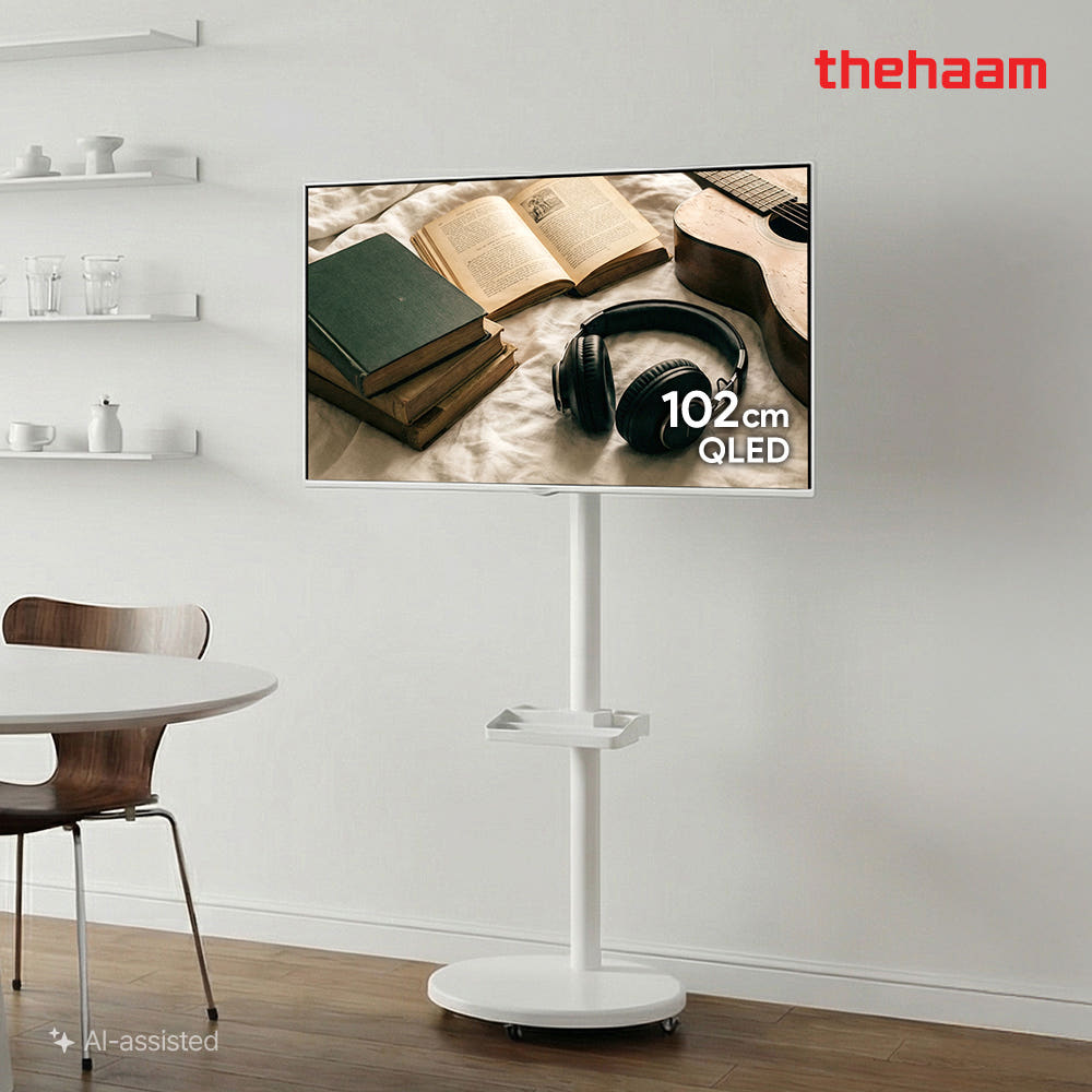더함전자 더함 이동식 삼탠바이미 스마트 구글 5.0 QLED 화이트 티비 102cm(40인치) 라이트 직접설치