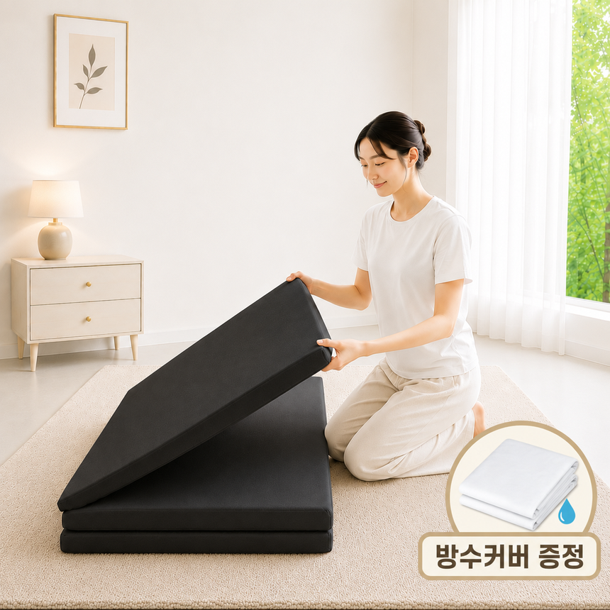 나가다 3단 접이식 매트리스 슈퍼싱글 메트리스 110x200 두께3cm 5cm - 상세 이미지 5