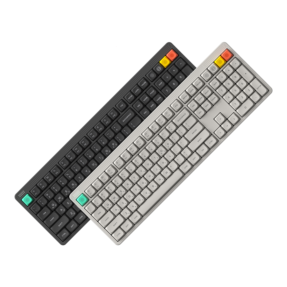 NUPHY NODE100 기계식키보드 하이 프로파일 풀배열 잉크 그레이, 맥스 저소음 블러시축 이미지 6