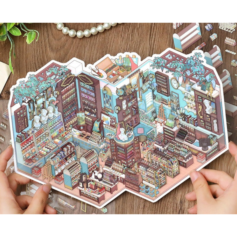 3d 방꾸미기 스티커 대형 미술상점 - 상세 이미지 2