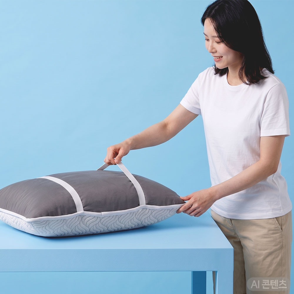 조은자리 1+1 듀라론 냉감 밴딩 메밀 베개커버 30x50 여름 작은 베겟 베게 배게 덮개 이미지 7