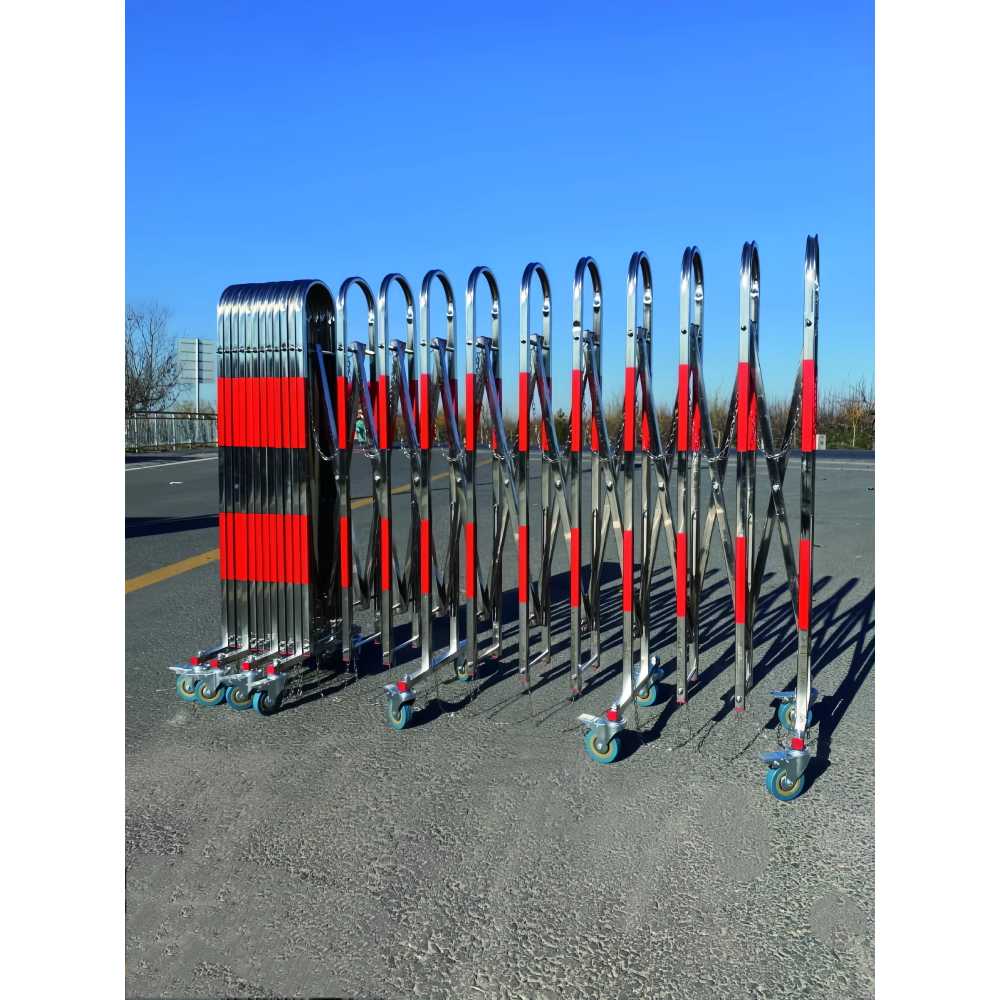 자바라 울타리 바리게이트 스텐 학교 쇼핑몰 접이식 펜스 1.1x4m - 상세 이미지 5
