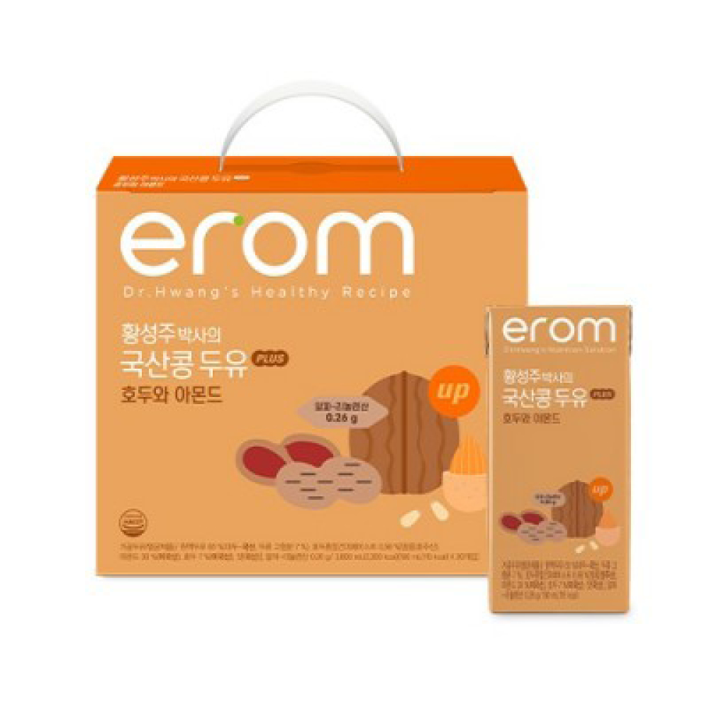 황성주박사의 국산콩 두유 PLUS 호두와 아몬드, 190ml, 16개 - 상품 이미지