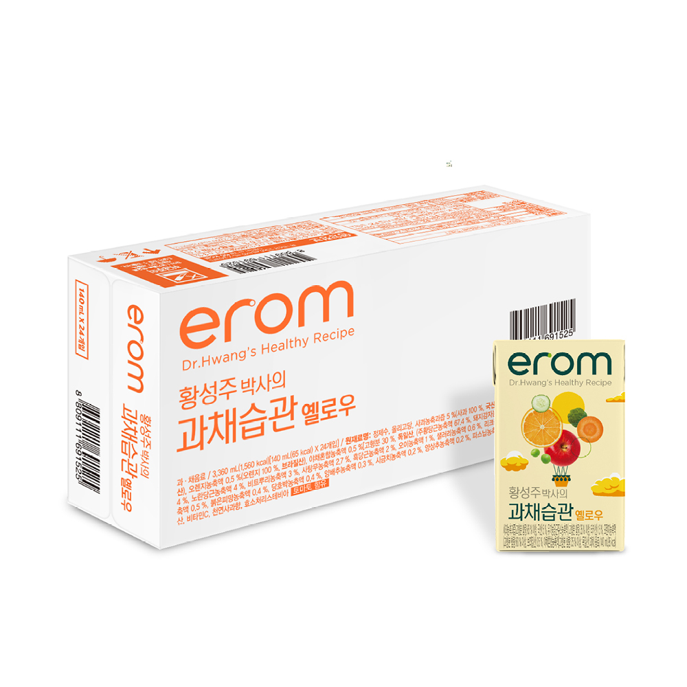 이롬 황성주박사의 과채습관 옐로우, 140ml, 24개 - 상품 이미지