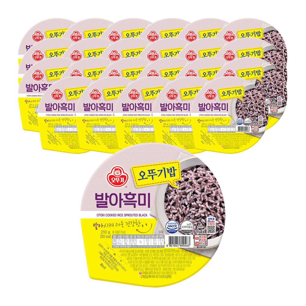 오뚜기 맛있는 오뚜기밥 발아흑미 210g, 24개 상품 이미지