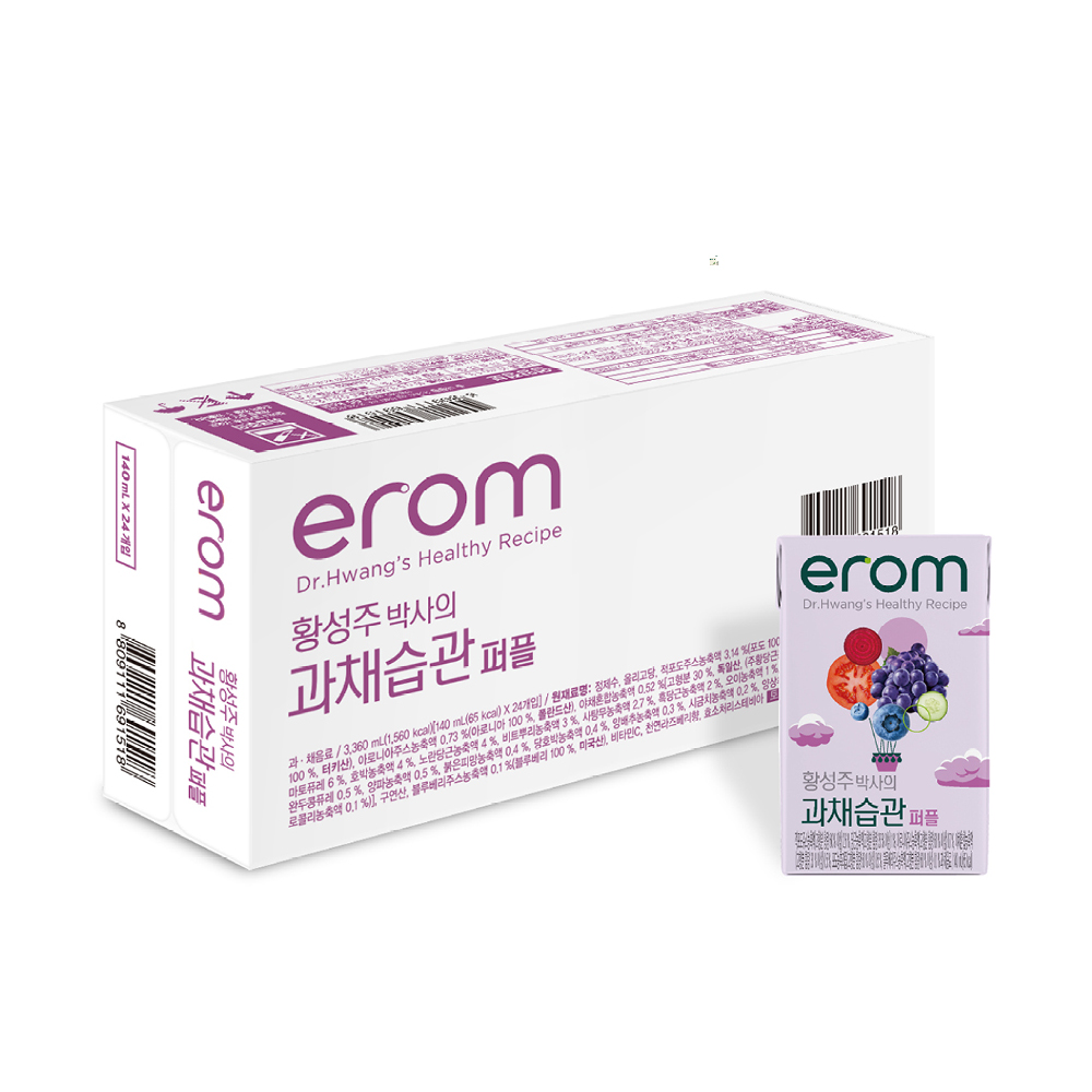 이롬 황성주박사의 과채습관 퍼플, 140ml, 24개 - 상품 이미지
