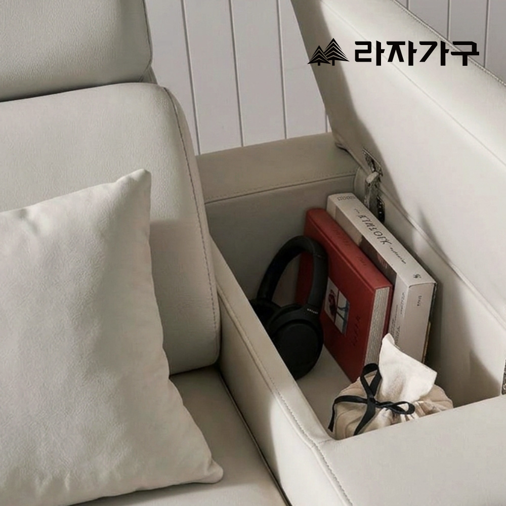 에이븐 E0 패브릭 슬라이딩 컵홀더 모션 무빙 리클라이너 슬라이드 카우치 4인 소파 - 상세 이미지 3