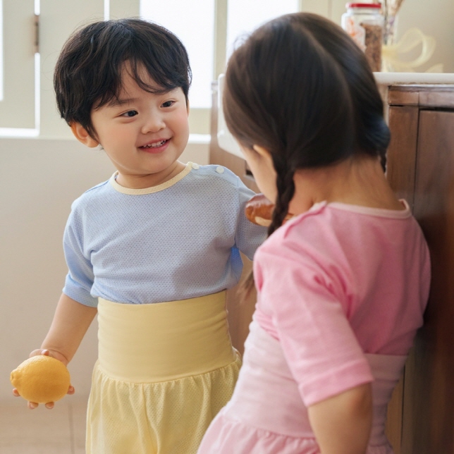 7부 칠부 메쉬 배앓이방지 아기 유아 아동 매쉬 봄 여름 가을 실내복 - 상세 이미지 2