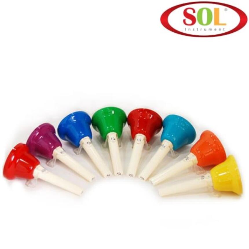 SOL 컬러 핸드벨 EFC-78RB 8음 교육용 악기 - 상품 이미지