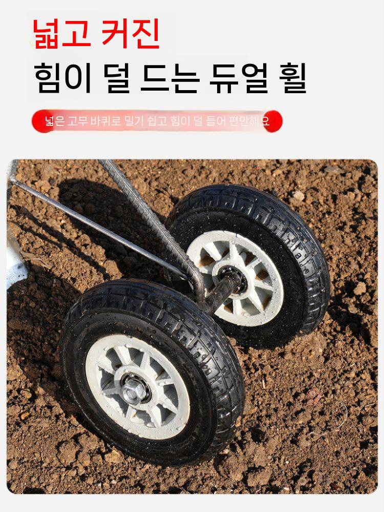 관리기 배토기 밭갈이 텃밭 경작용 바퀴 쟁기 경작기 3종 날 세트 - 상세 이미지 3