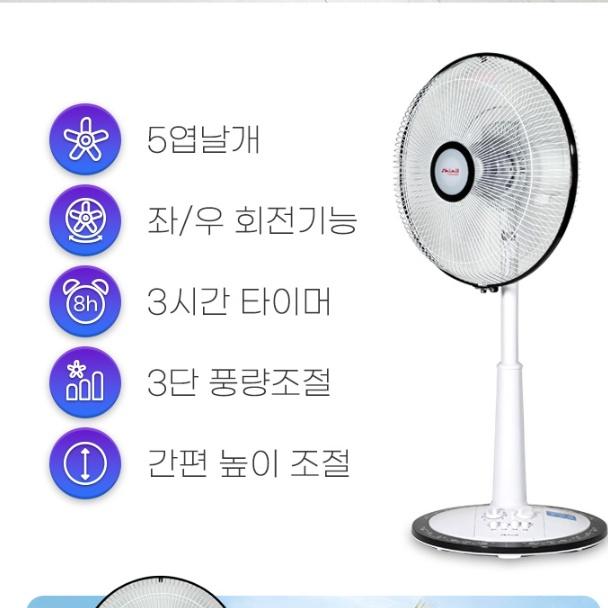 신일 좌식용선풍기 사무실 업소용 타이머 가정용 스탠드선풍기 35cm - 상세 이미지 5