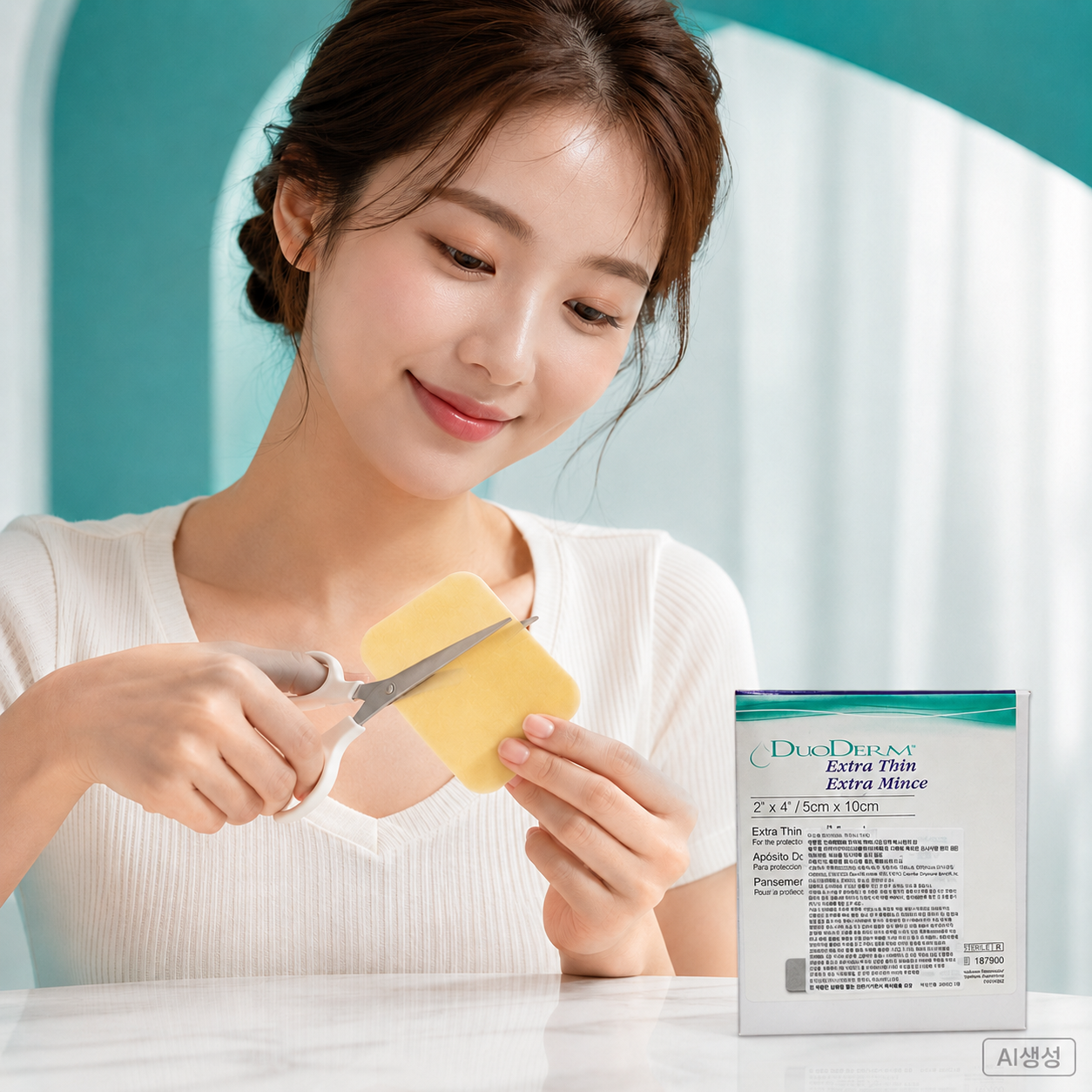 20매 5x10cm 듀오덤 엑스트라씬 재생테이프 상처 화상 약국병원용 습윤밴드 여드름패치 - 상품 이미지