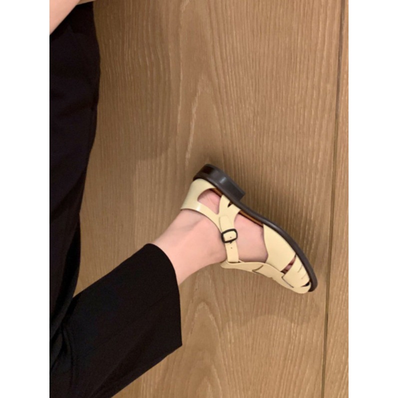 뒤꿈치막힌샌들 뒷꿈치 임산부 장마철 해외여행 장마 로마 샌들 오프화이트 225 - 상세 이미지 3