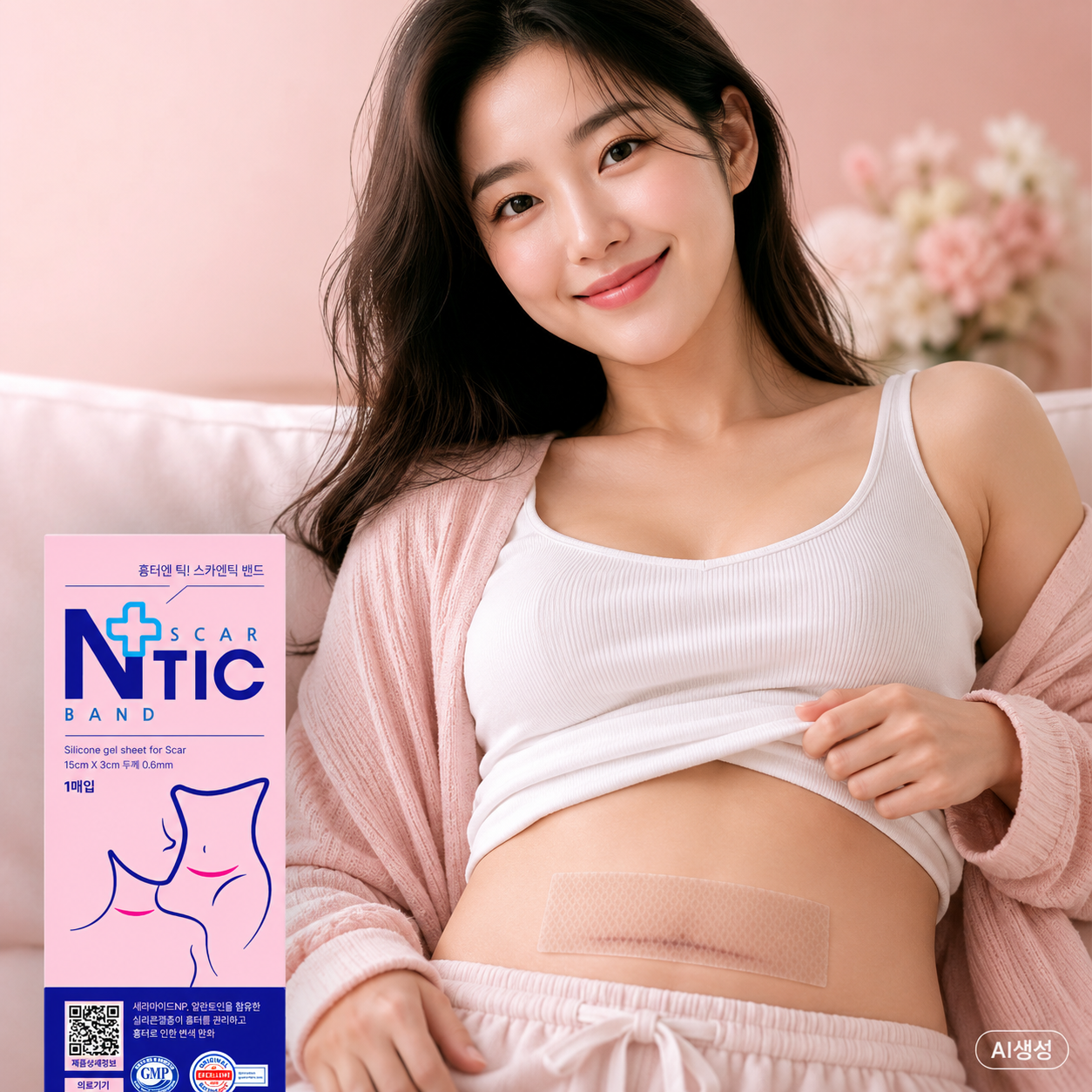 스카엔틱 흉터밴드 제왕절개 켈로이드 시카 화상 상처 실리콘겔 시트 패치 관리 제거 15x3 상품 이미지