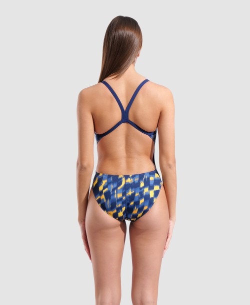 아레나 웨이브 챌린지백 원피스 NAVY-NAVY YELLOW, 26 - 상품 이미지