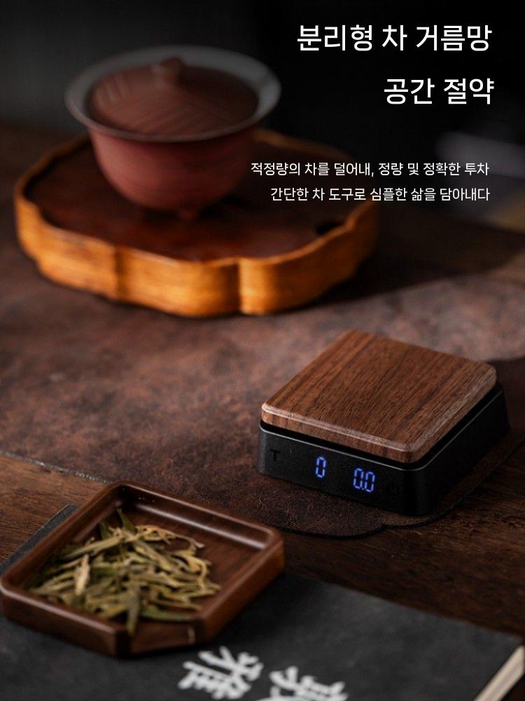 주방저울 정밀 저울 카페 디지털 계량 다도 찻잎 블랙 500g/0.1g - 상세 이미지 5