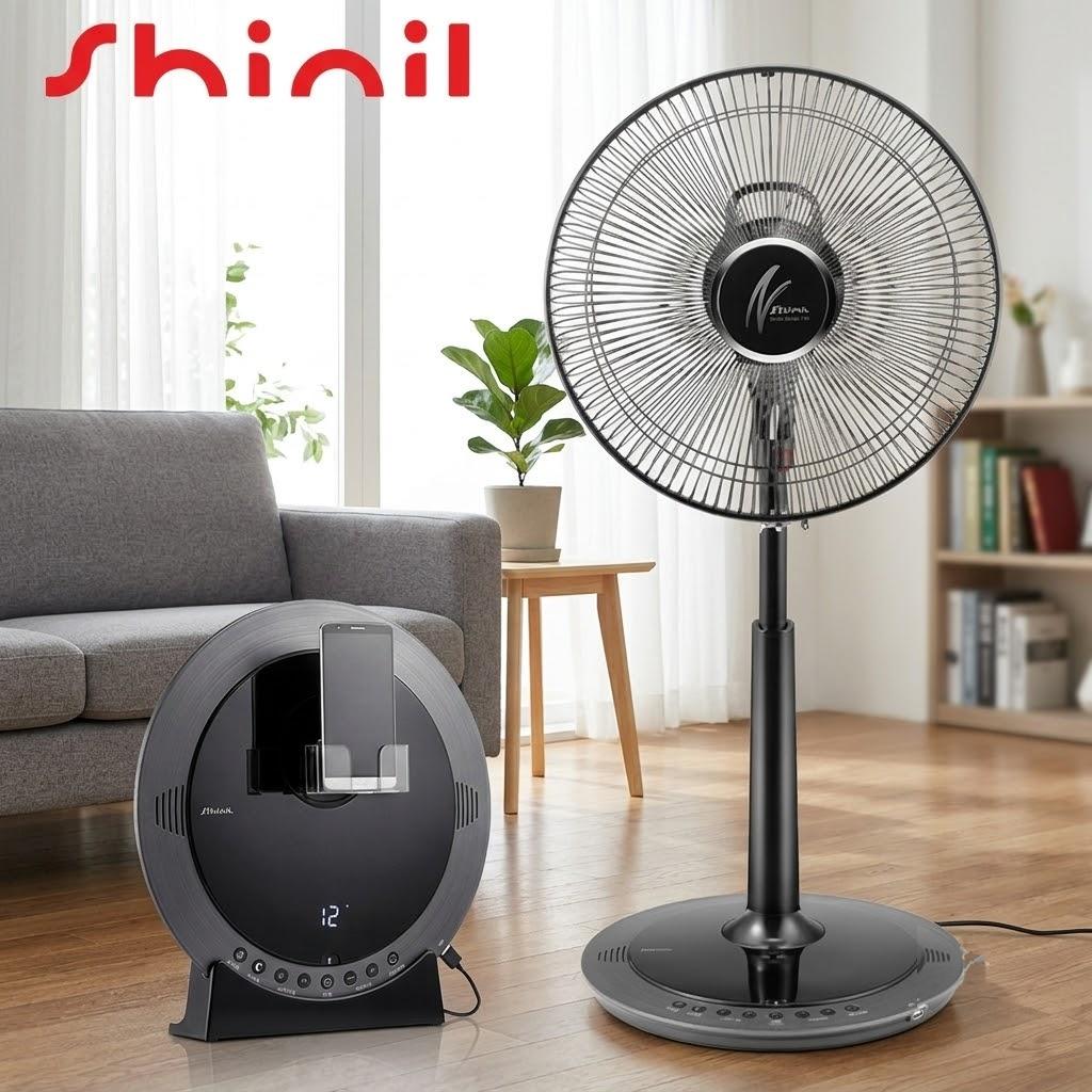신일 스탠드선풍기 키큰 사무실 리모컨선풍기 35cm 블루투스 스피커 - 상품 이미지